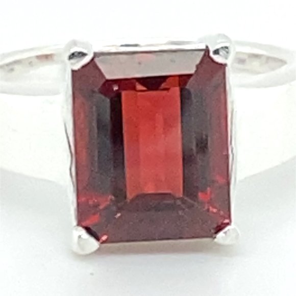 Pyrope 3.50ct Platinum Solid Silver Ring - Picture 7 of 7